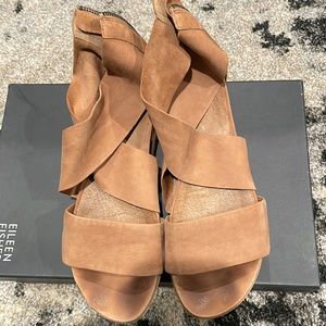 Eileen fisher camel sandals size 8 1/2